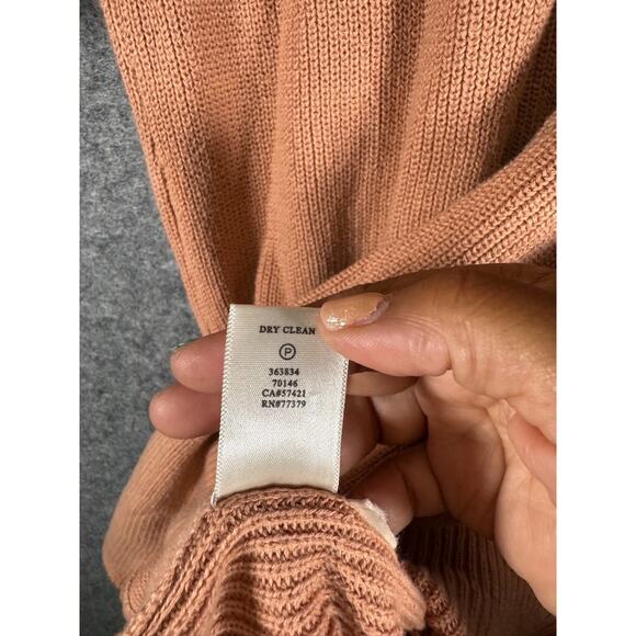 Ann Taylor Dress Women Large‎ Brown Crewneck Knit Sweater Career Office Business - Picture 4 of 8